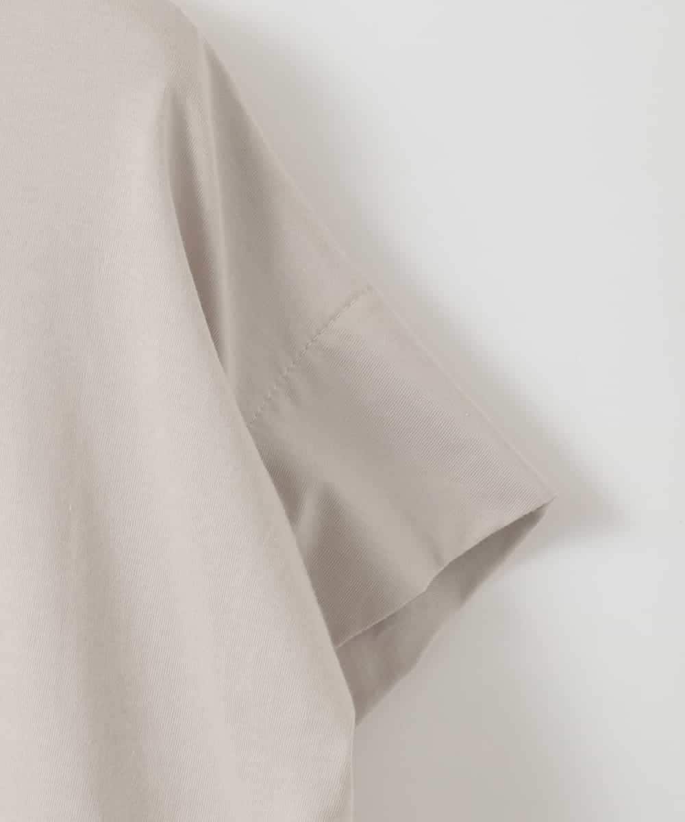 ZMKGE25085 al'aise modulation(アレーズモジュレーション) 【洗える】サイドタックフレンチスリーブTシャツ ベージュ