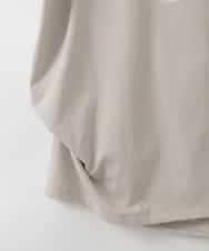 ZMKGE25085 al'aise modulation(アレーズモジュレーション) 【洗える】サイドタックフレンチスリーブTシャツ ベージュ