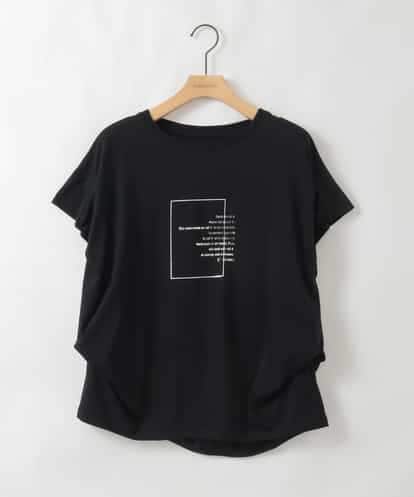 ZMKGE25085 al'aise modulation 【洗える】サイドタックフレンチスリーブTシャツ