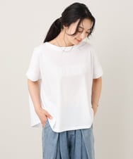 ZMKGE26079 al'aise modulation(アレーズモジュレーション) 立体ステッチロゴデザインTシャツ アイボリー
