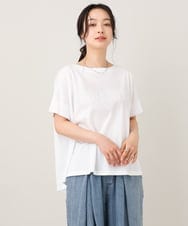 ZMKGE26079 al'aise modulation(アレーズモジュレーション) 立体ステッチロゴデザインTシャツ アイボリー