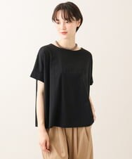 ZMKGE26079 al'aise modulation(アレーズモジュレーション) 立体ステッチロゴデザインTシャツ ブラック