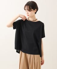 ZMKGE26079 al'aise modulation(アレーズモジュレーション) 立体ステッチロゴデザインTシャツ ブラック