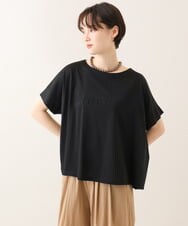 ZMKGE26079 al'aise modulation(アレーズモジュレーション) 立体ステッチロゴデザインTシャツ ブラック