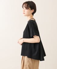 ZMKGE26079 al'aise modulation(アレーズモジュレーション) 立体ステッチロゴデザインTシャツ ブラック