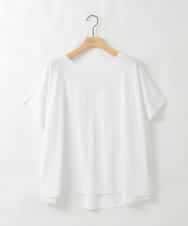 ZMKGE26079 al'aise modulation(アレーズモジュレーション) 立体ステッチロゴデザインTシャツ アイボリー