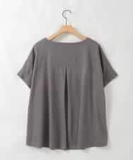 ZMKGE26079 al'aise modulation(アレーズモジュレーション) 立体ステッチロゴデザインTシャツ ダークグレー