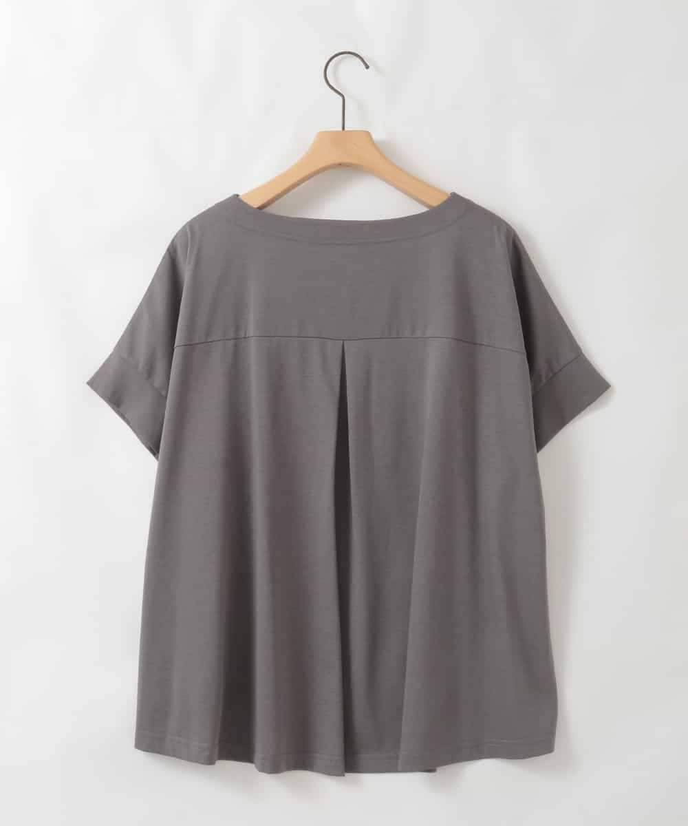 ZMKGE26079 al'aise modulation(アレーズモジュレーション) 立体ステッチロゴデザインTシャツ ダークグレー