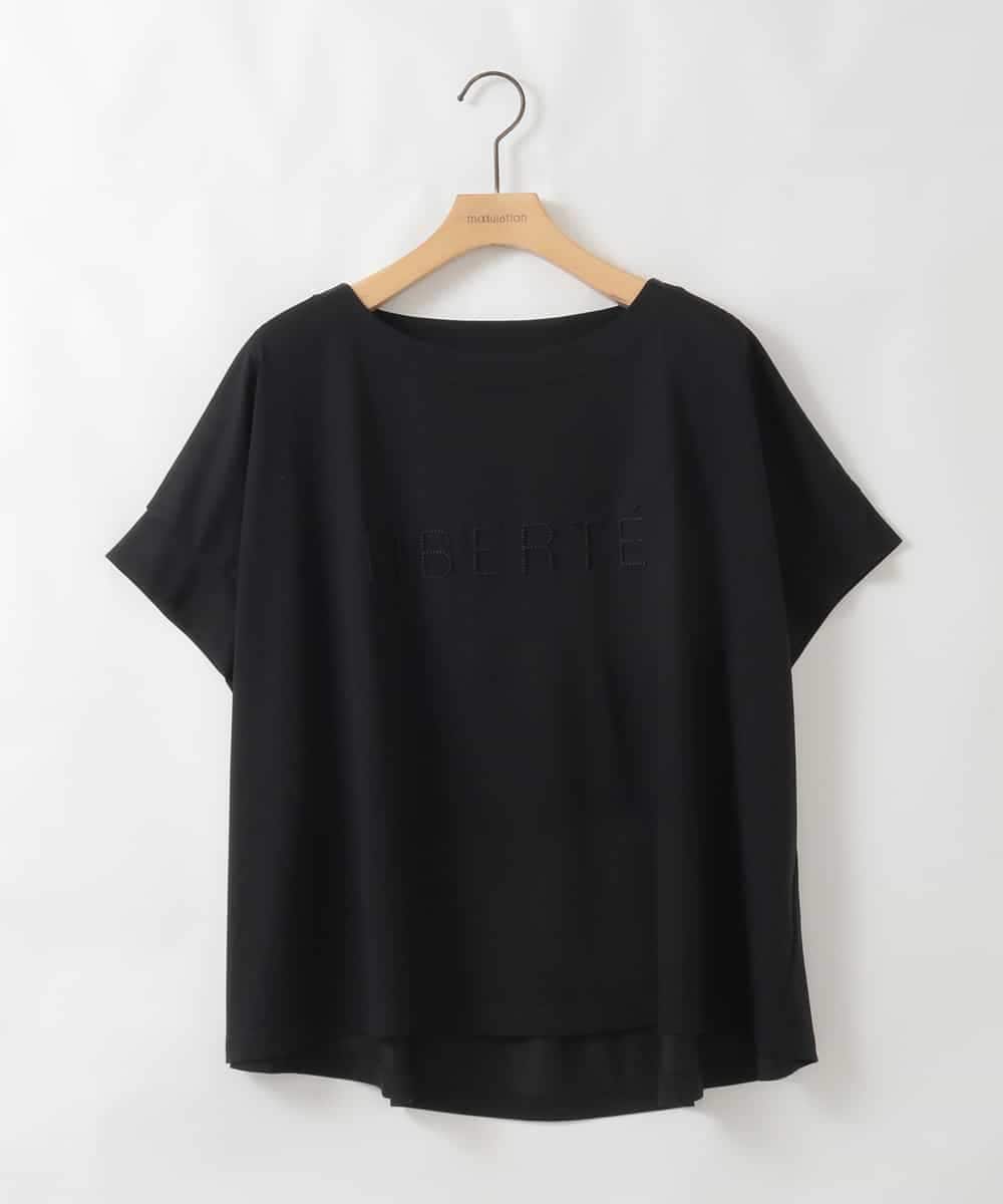 ZMKGE26079 al'aise modulation(アレーズモジュレーション) 立体ステッチロゴデザインTシャツ ブラック