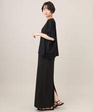 ZMKGE27089 al'aise modulation(アレーズモジュレーション) 異素材切り替えオーバーシルエットカットソー ブラック