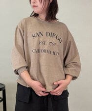 ZMKGE29120 al'aise modulation(アレーズモジュレーション) 【セットアップ対応】ヴィンテージ風ロゴプルオーバー ベージュ