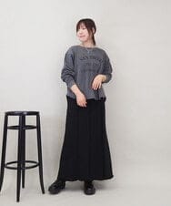 ZMKGE29120 al'aise modulation(アレーズモジュレーション) 【セットアップ対応】ヴィンテージ風ロゴプルオーバー ブラック