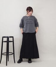 ZMKGE29120 al'aise modulation(アレーズモジュレーション) 【セットアップ対応】ヴィンテージ風ロゴプルオーバー ブラック