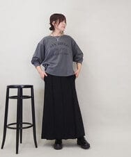 ZMKGE29120 al'aise modulation(アレーズモジュレーション) 【セットアップ対応】ヴィンテージ風ロゴプルオーバー ブラック