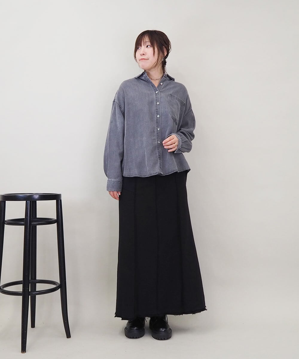 ZMKGE29120 al'aise modulation(アレーズモジュレーション) 【セットアップ対応】ヴィンテージ風ロゴプルオーバー ブラック