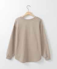 ZMKGE29120 al'aise modulation(アレーズモジュレーション) ヴィンテージ風ロゴプルオーバー ベージュ