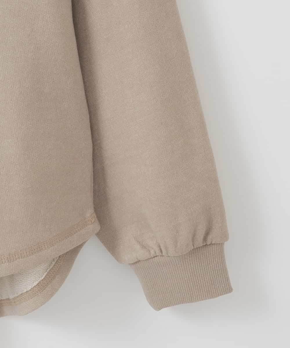 ZMKGE29120 al'aise modulation(アレーズモジュレーション) ヴィンテージ風ロゴプルオーバー ベージュ