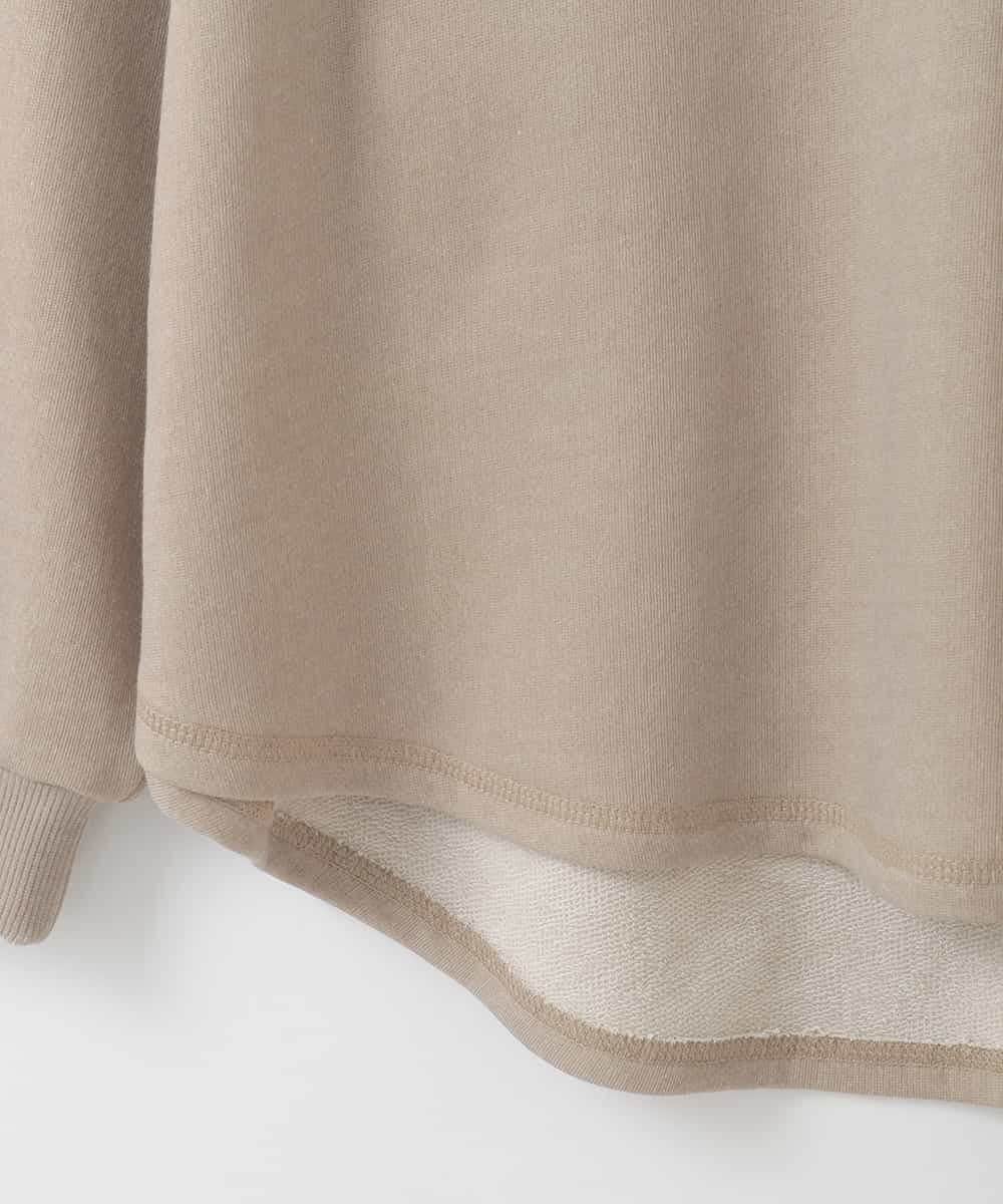 ZMKGE29120 al'aise modulation(アレーズモジュレーション) ヴィンテージ風ロゴプルオーバー ベージュ