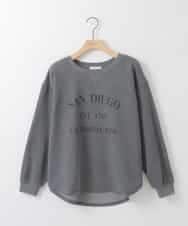 ZMKGE29120 al'aise modulation(アレーズモジュレーション) ヴィンテージ風ロゴプルオーバー ブラック