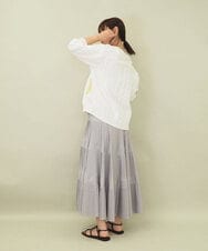 ZMKGE30120 al'aise modulation(アレーズモジュレーション) 【洗える】ケーブルニットドッキングプルオーバー ホワイト