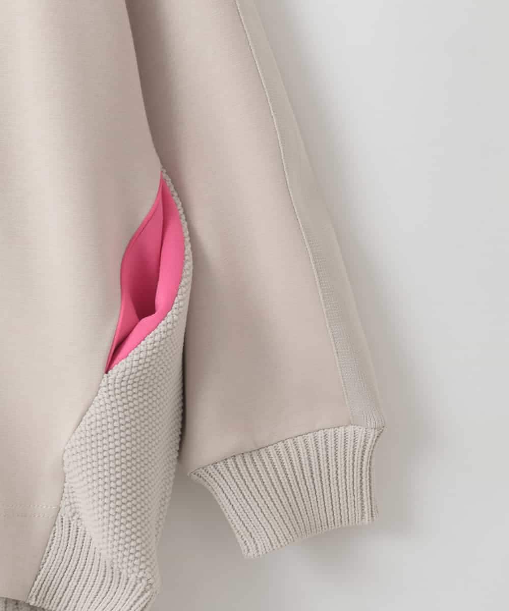 ZMKGE30120 al'aise modulation(アレーズモジュレーション) 【洗える】ケーブルニットドッキングプルオーバー ベージュ