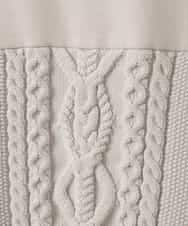 ZMKGE30120 al'aise modulation(アレーズモジュレーション) 【洗える】ケーブルニットドッキングプルオーバー ベージュ