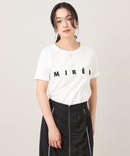 ZMKGE31099 al'aise modulation(アレーズモジュレーション) ロゴデザインコンパクトTシャツ アイボリー