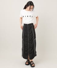 ZMKGE31099 al'aise modulation(アレーズモジュレーション) ロゴデザインコンパクトTシャツ アイボリー