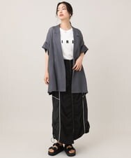 ZMKGE31099 al'aise modulation(アレーズモジュレーション) ロゴデザインコンパクトTシャツ アイボリー