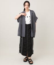 ZMKGE31099 al'aise modulation(アレーズモジュレーション) ロゴデザインコンパクトTシャツ アイボリー
