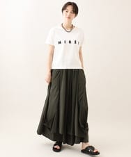 ZMKGE31099 al'aise modulation(アレーズモジュレーション) ロゴデザインコンパクトTシャツ アイボリー