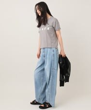 ZMKGE31099 al'aise modulation(アレーズモジュレーション) ロゴデザインコンパクトTシャツ グレー