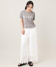 ZMKGE31099 al'aise modulation(アレーズモジュレーション) ロゴデザインコンパクトTシャツ グレー