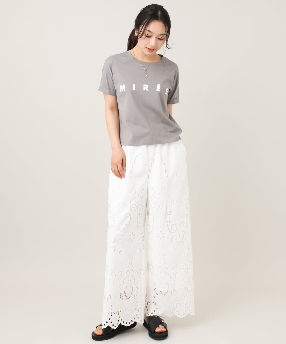 ZMKGE31099 al'aise modulation(アレーズモジュレーション) ロゴデザインコンパクトTシャツ グレー