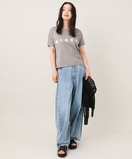 ZMKGE31099 al'aise modulation(アレーズモジュレーション) ロゴデザインコンパクトTシャツ グレー