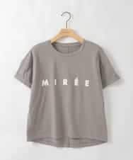 ZMKGE31099 al'aise modulation(アレーズモジュレーション) ロゴデザインコンパクトTシャツ ベージュ