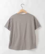 ZMKGE31099 al'aise modulation(アレーズモジュレーション) ロゴデザインコンパクトTシャツ ベージュ