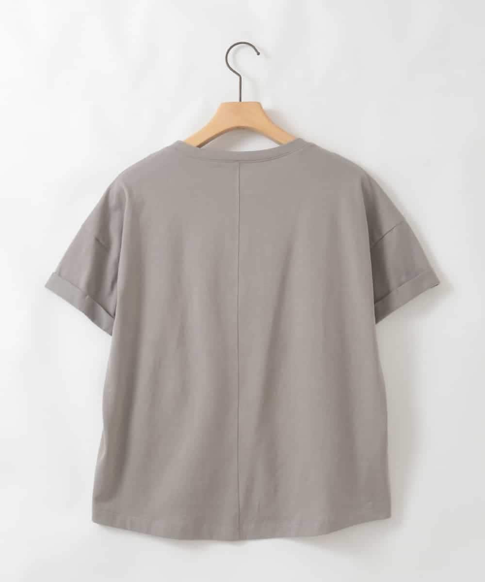 ZMKGE31099 al'aise modulation(アレーズモジュレーション) ロゴデザインコンパクトTシャツ ベージュ