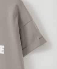 ZMKGE31099 al'aise modulation(アレーズモジュレーション) ロゴデザインコンパクトTシャツ ベージュ