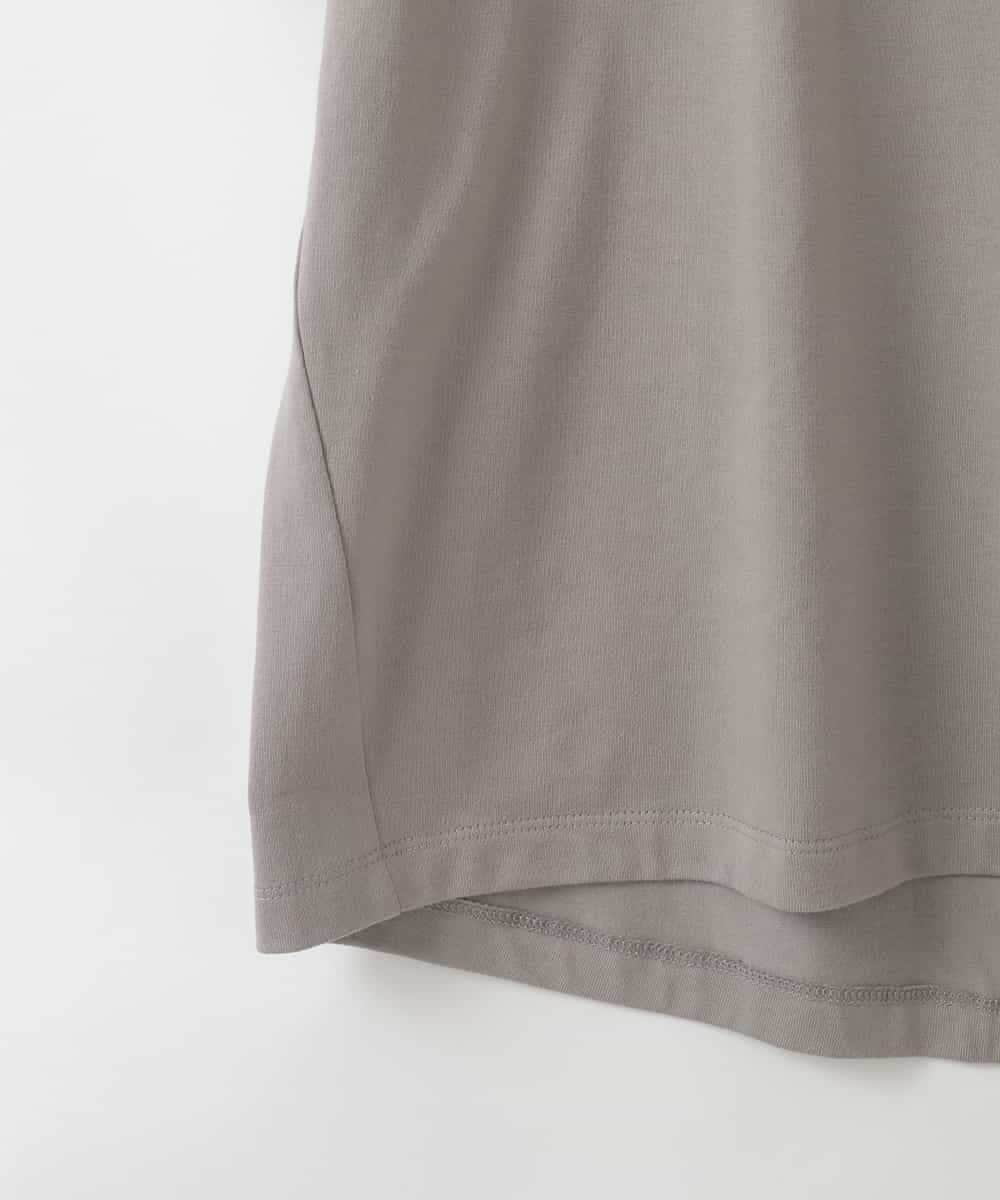 ZMKGE31099 al'aise modulation(アレーズモジュレーション) ロゴデザインコンパクトTシャツ ベージュ