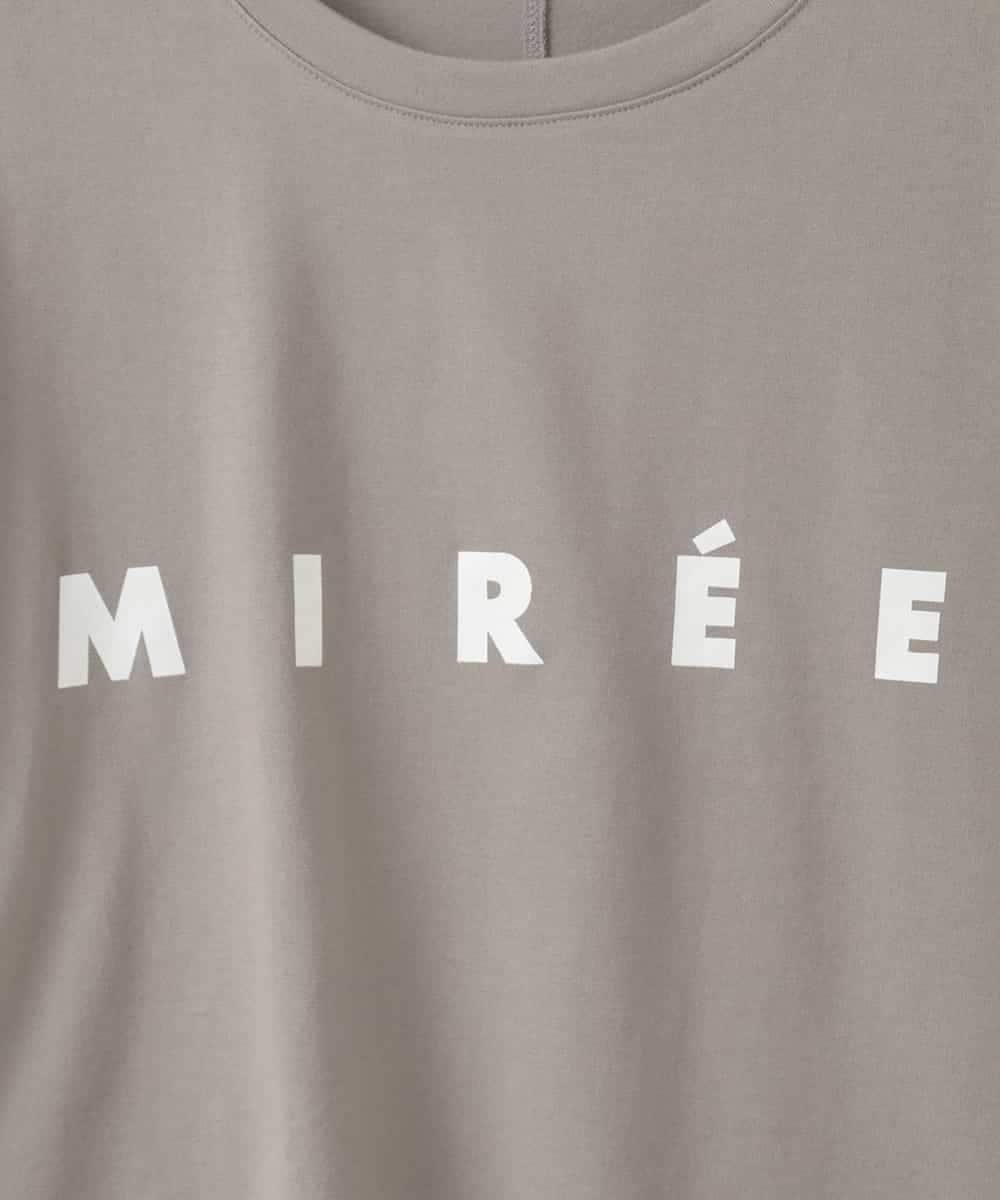 ZMKGE31099 al'aise modulation(アレーズモジュレーション) ロゴデザインコンパクトTシャツ ベージュ