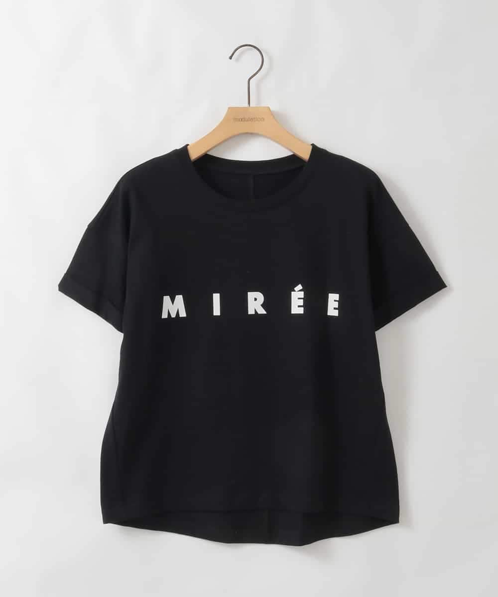 ZMKGE31099 al'aise modulation(アレーズモジュレーション) ロゴデザインコンパクトTシャツ ブラック
