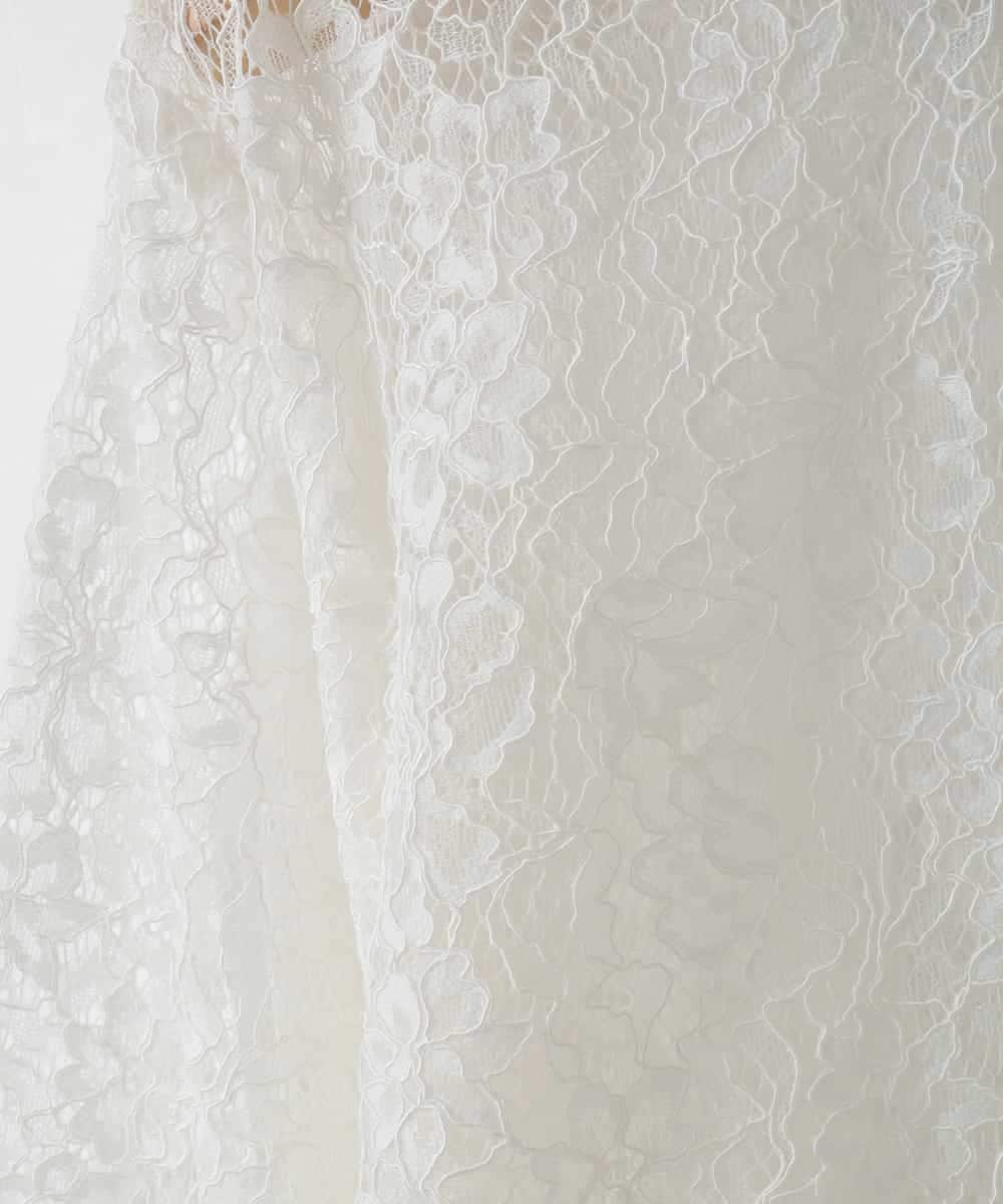 ZMKGE32130 al'aise modulation(アレーズモジュレーション) 配色リブデザインレースプルオーバー ホワイト