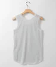 ZMKGE33060 al'aise modulation(アレーズモジュレーション) ラメリブタンクトップ ホワイト