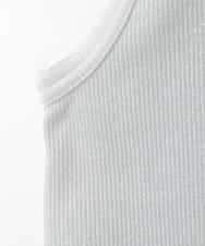 ZMKGE33060 al'aise modulation(アレーズモジュレーション) ラメリブタンクトップ ホワイト