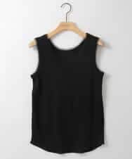 ZMKGE33060 al'aise modulation(アレーズモジュレーション) ラメリブタンクトップ ブラック