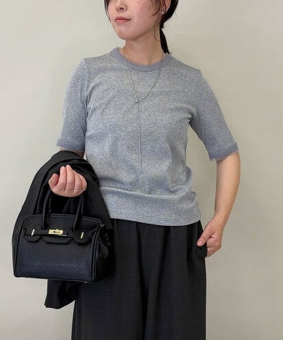 ZMKGE34070 al'aise modulation ラメリブチュールジョイントプルオーバー