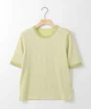 ZMKGE34070 al'aise modulation(アレーズモジュレーション) ラメリブチュールジョイントプルオーバー マスタード