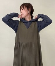 ZMKGE36079 al'aise modulation(アレーズモジュレーション) ラウンドヘムフーディーカットソー ダークグレー