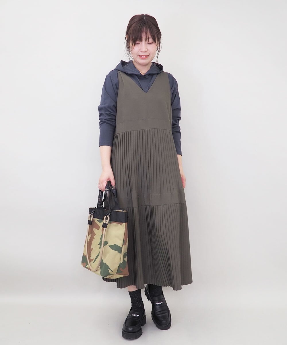 ZMKGE36079 al'aise modulation(アレーズモジュレーション) ラウンドヘムフーディーカットソー ダークグレー